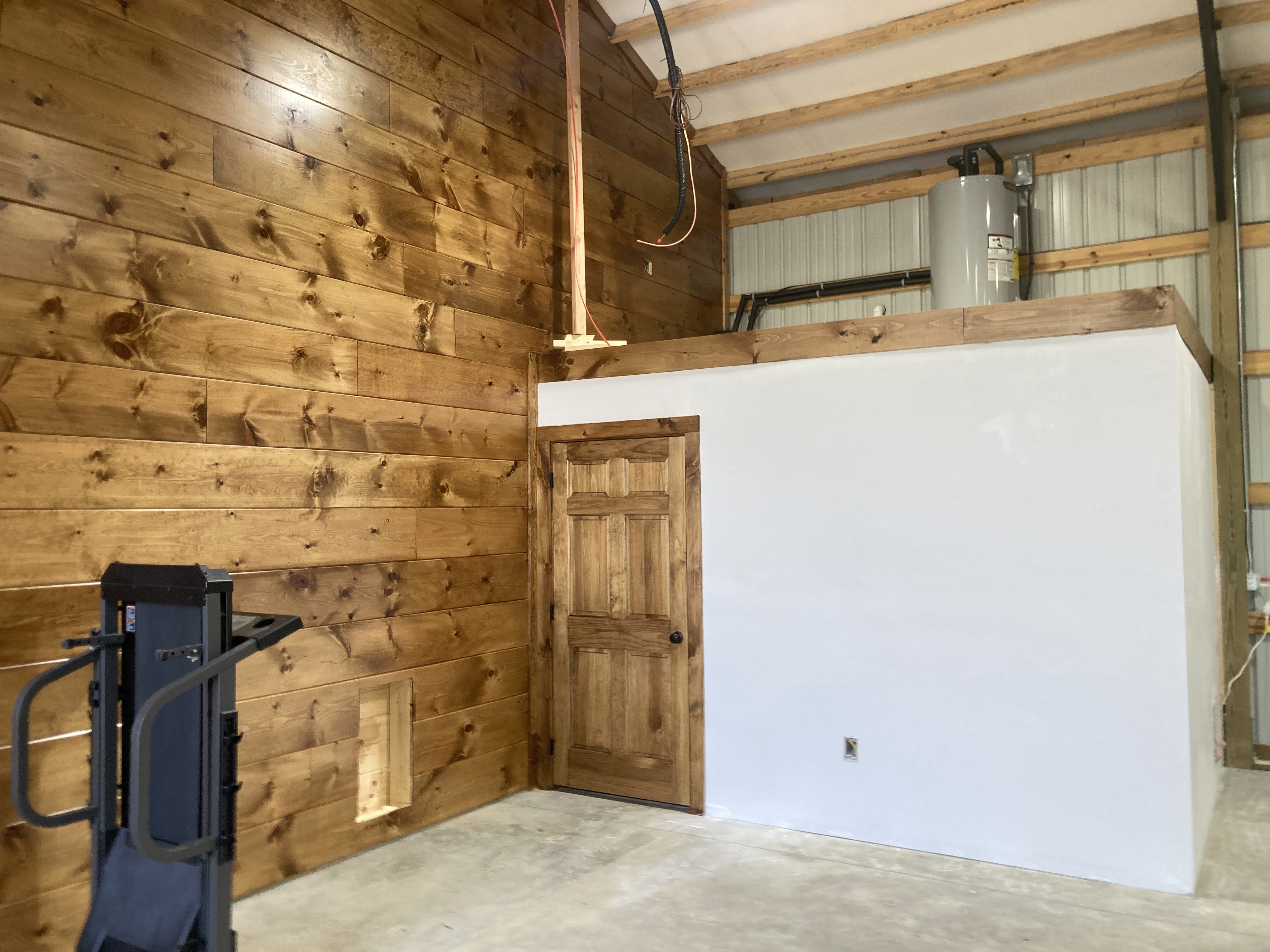Baileyton Barndo interior — open-concept great room with soaring ceilings